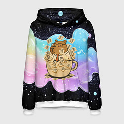 Мужская толстовка Менеджер капибара в кружке в стикерах