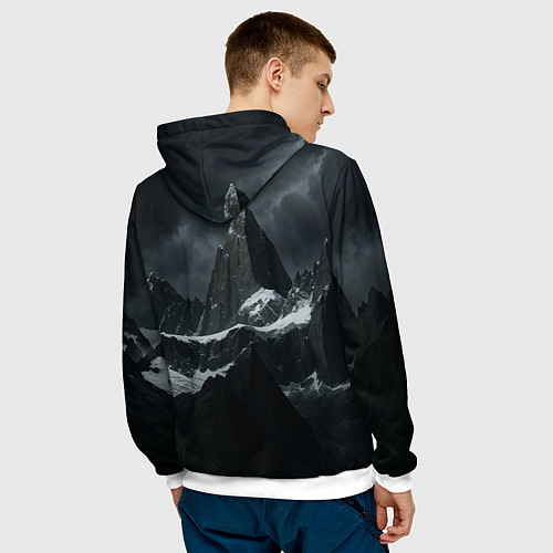 Мужская толстовка Саня за своих горой / 3D-Белый – фото 4