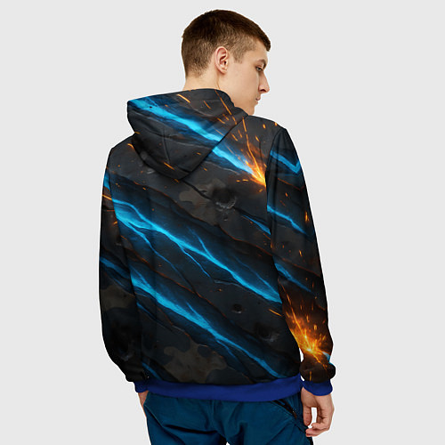 Мужская толстовка Александр лев по натуре / 3D-Синий – фото 4