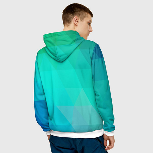 Мужская толстовка Саня как танк прет на пролом / 3D-Белый – фото 4