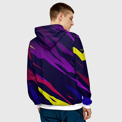 Мужская толстовка Саня в здании / 3D-Белый – фото 4