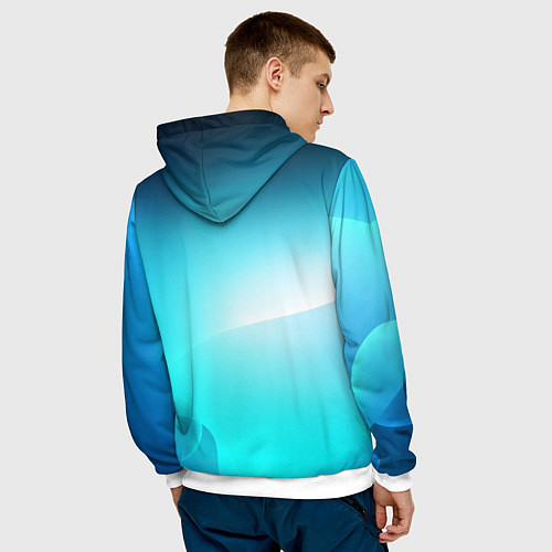 Мужская толстовка Саша - сам себе король / 3D-Белый – фото 4