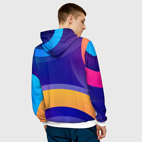 Мужская толстовка Саня не король - Саня круче / 3D-Белый – фото 4