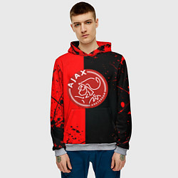 Толстовка-худи мужская Ajax текстура, цвет: 3D-меланж — фото 2