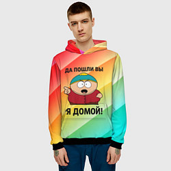 Толстовка-худи мужская Эрик Картман - да пошли вы, цвет: 3D-черный — фото 2