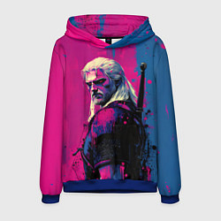 Мужская толстовка Ведьмак стоит боком