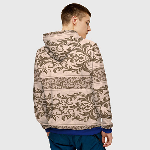 Мужская толстовка Викторианские обои / 3D-Синий – фото 4