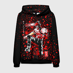 Толстовка-худи мужская Человек-бензопила, цвет: 3D-черный