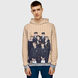 Толстовка-худи мужская BTS в костюмах, цвет: 3D-меланж — фото 2