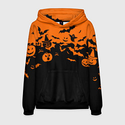 Мужская толстовка Хэллоуин тыквы и призраки