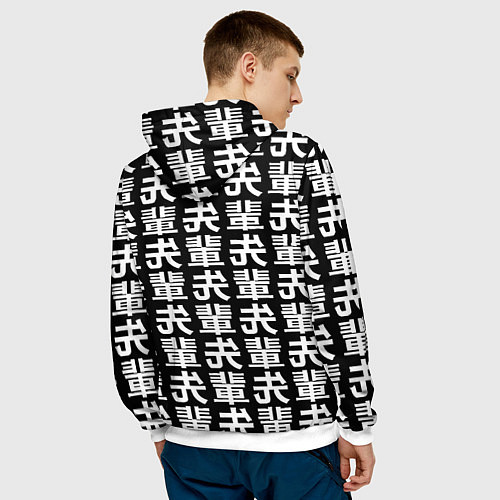 Мужская толстовка Inter japan black / 3D-Белый – фото 4