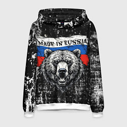 Мужская толстовка Медведь на фоне Росийсского флага
