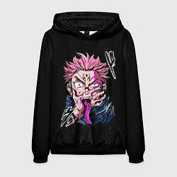 Мужская толстовка Итадори с Сукуна на руке