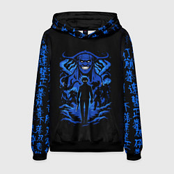 Мужская толстовка Поднятие уровня в одиночку с иероглифами