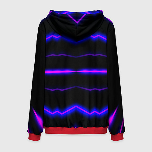 Мужская толстовка Color multicoloured neon stripes / 3D-Красный – фото 2