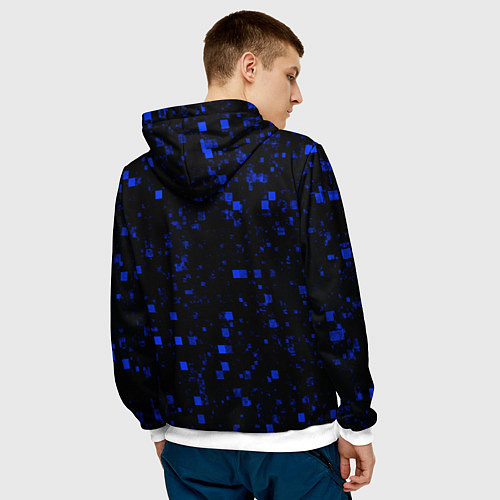 Мужская толстовка Color blue khaki / 3D-Белый – фото 4