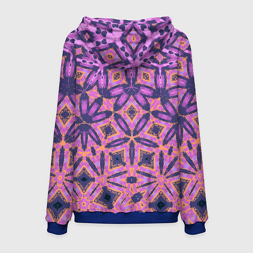 Мужская толстовка Фиолетовая геометрическая метаморфоза / 3D-Синий – фото 2
