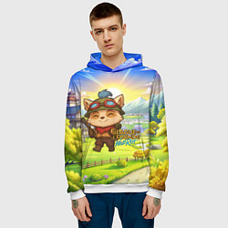 Толстовка-худи мужская League of legends Тимо, цвет: 3D-белый — фото 2