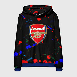 Мужская толстовка Arsenal неоновые брызги красок