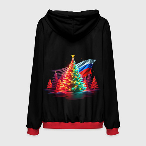 Мужская толстовка Ёлочные чудеса / 3D-Красный – фото 2