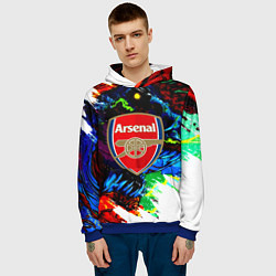 Толстовка-худи мужская Arsenal monster, цвет: 3D-синий — фото 2