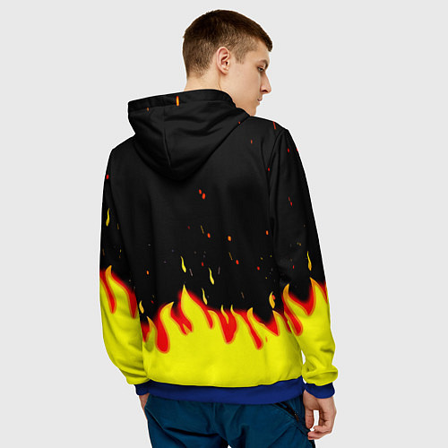 Мужская толстовка AEK огненные краски / 3D-Синий – фото 4