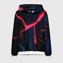 Толстовка-худи мужская Neon glow, цвет: 3D-белый