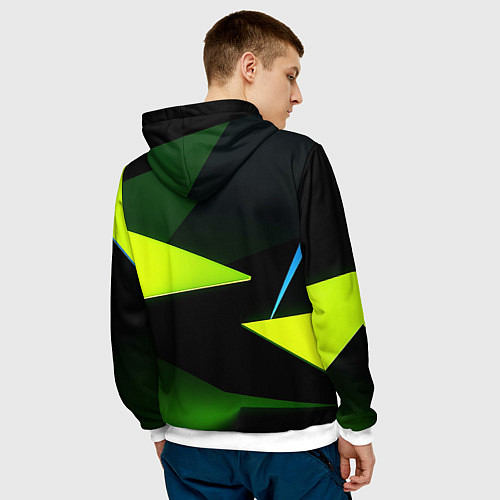 Мужская толстовка Geometric shapes / 3D-Белый – фото 4