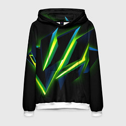 Толстовка-худи мужская Geometric neon, цвет: 3D-белый