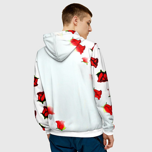 Мужская толстовка Ювентус розы / 3D-Белый – фото 4