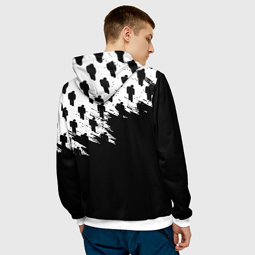 Мужская толстовка Juventus logo краски / 3D-Белый – фото 4