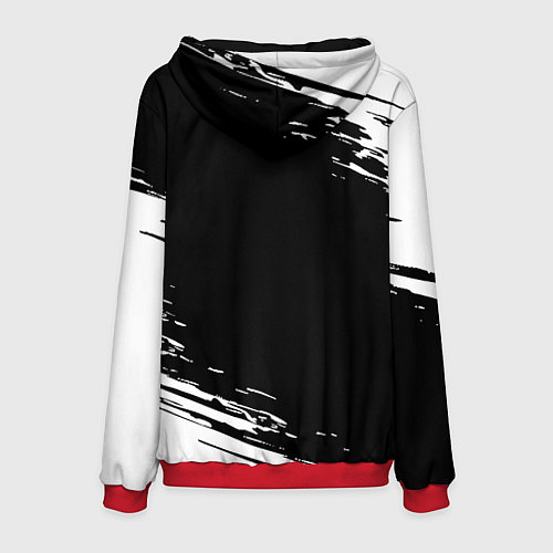 Мужская толстовка Juventus краски штрихи текстура / 3D-Красный – фото 2