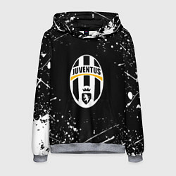 Толстовка-худи мужская Juventus белые краски всплеск, цвет: 3D-меланж