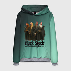 Мужская толстовка Петухи - карты деньги два ствола