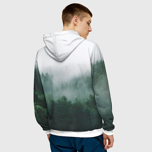 Мужская толстовка Twilight forest / 3D-Белый – фото 4