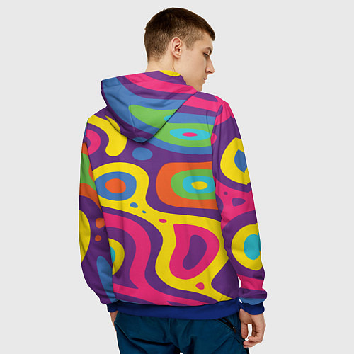 Мужская толстовка Abstract tac / 3D-Синий – фото 4