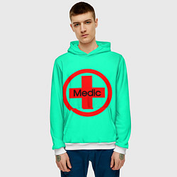 Толстовка-худи мужская Medic, цвет: 3D-белый — фото 2