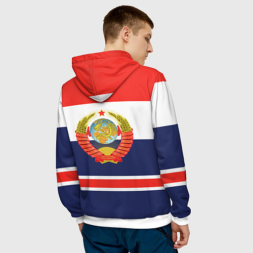 Мужская толстовка Символика и знаки СССР / 3D-Белый – фото 4