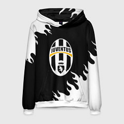 Мужская толстовка Juventus белый огонь текстура