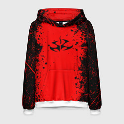 Мужская толстовка Эмблема hitman на красном фоне