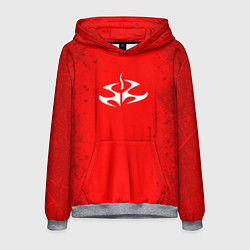 Мужская толстовка Белая эмблема hitman на красном