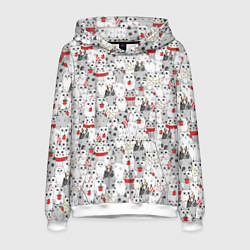 Мужская толстовка Новогодние котики