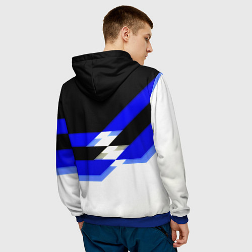 Мужская толстовка Бавария Мюнхен полосы спорт / 3D-Синий – фото 4