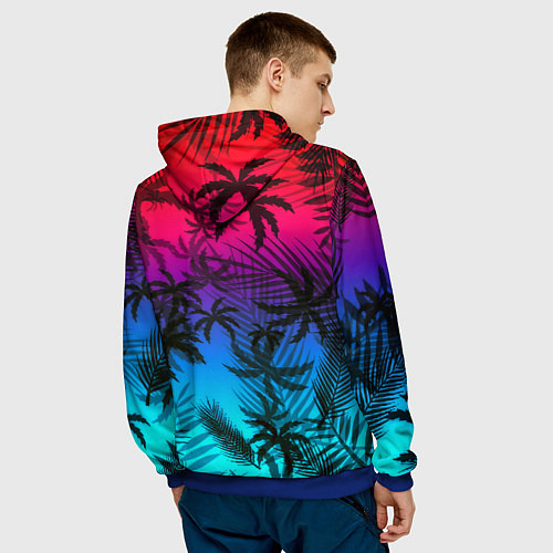 Мужская толстовка Бавария Мюнхен неон тропики / 3D-Синий – фото 4