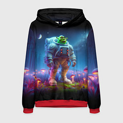 Мужская толстовка Шрек бравый космонавт - неоновое свечение