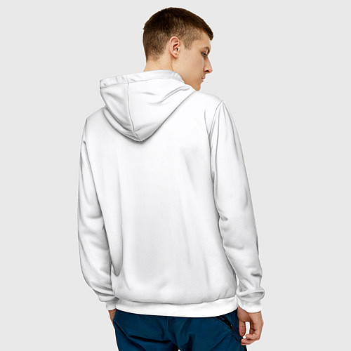 Мужская толстовка Лицо санты / 3D-Белый – фото 4