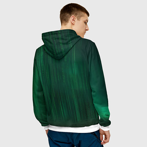 Мужская толстовка Хакер лошадь / 3D-Белый – фото 4