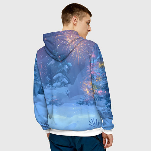 Мужская толстовка Милая лошадка 2026 / 3D-Белый – фото 4