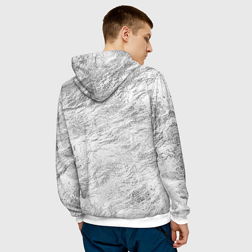 Мужская толстовка Вегвизир - компас рун в виде става / 3D-Белый – фото 4