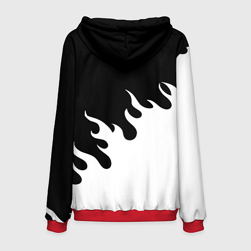 Мужская толстовка Ювентус огонь текстура / 3D-Красный – фото 2